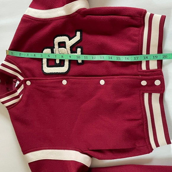 HM Girls Varsity Jacket Sz 18 GR Patch Preppy Letterman Academia Bomber Y2K Coat - Picture 9 of 11